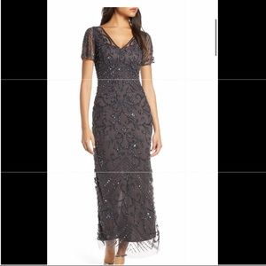 Pisarro Nights beaded longline gown